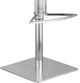 Armen Living Cafe Brushed Stainless Steel/Gray/Walnut Bar Stool-3