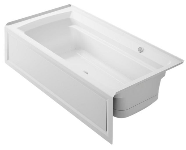 KOHLER® Archer® Ice Gray 72" x 36" Alcove Heated BubbleMassage™ Air Bath with Bask® Heated Surface - Right Drain-0