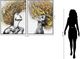 Classy Living 2-Piece Dramatic Golden Hair Wall Art Set-2