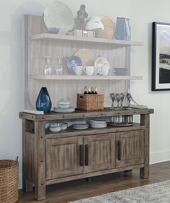 Parker House® Lodge Siltstone Buffet Server-1