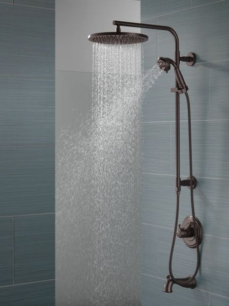 Delta Universal Showering Components 12" Venetian Bronze Single-Setting Metal Raincan Shower Head-2