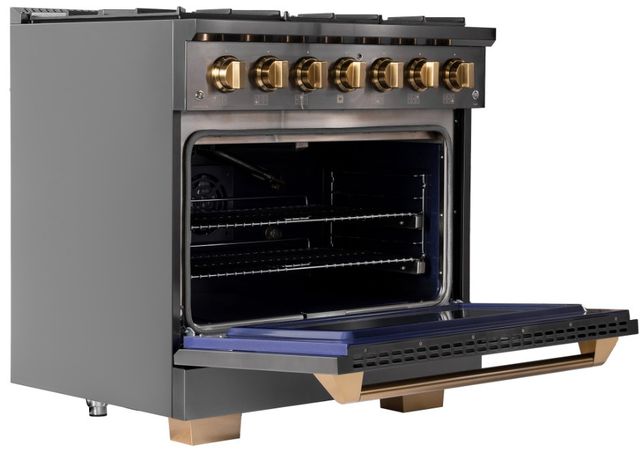 Kucht Gemstone Professional KED Series 36" Titanium Stainless Steel Pro Style Dual Fuel Liquid Propane Gas Range-2