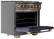 Kucht Gemstone Professional KED Series 36" Titanium Stainless Steel Pro Style Dual Fuel Liquid Propane Gas Range-2