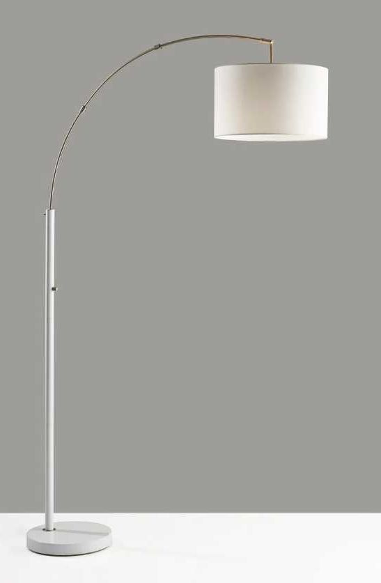 Adesso® Preston White Arc Floor Lamp-3
