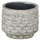 A & B Home Natural Gray Round Planter with Patterns-0