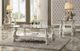 ACME Furniture Versailles Clear Glass Top End Table with Bone White Base-1