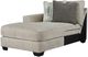 Benchcraft® Ardsley 5-Piece Pewter Left-Arm Facing Sectional and Chaise-2