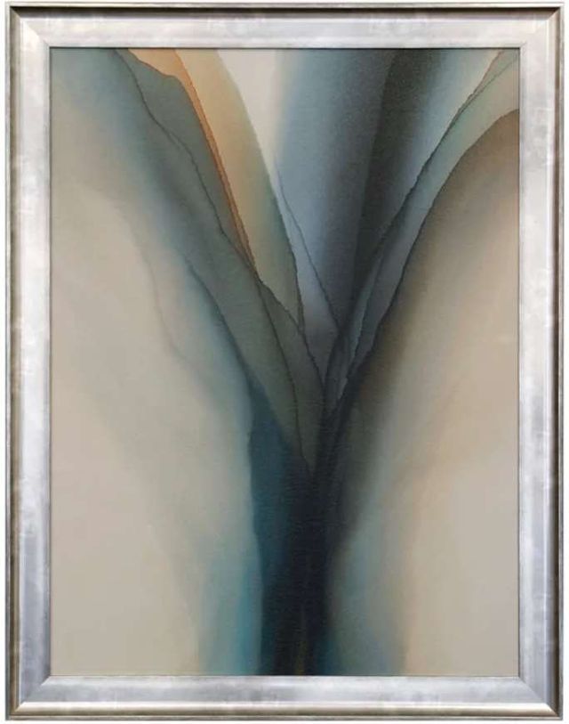 StyleCraft Silky Seams Beige/Blue/Silver Wall Art-0