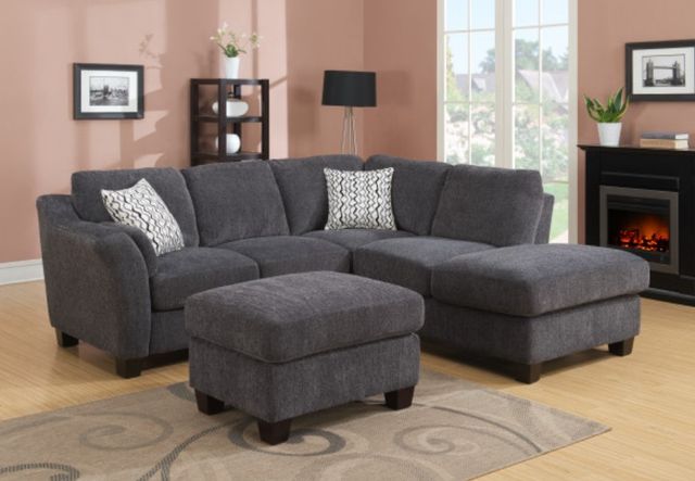 Emerald Home Clayton II Charcoal Gray Ottoman-1