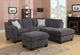 Emerald Home Clayton II Charcoal Gray Ottoman-1