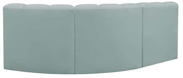 Meridian Furniture Arc 3-Piece Mint Green Vegan Leather Sectional-3
