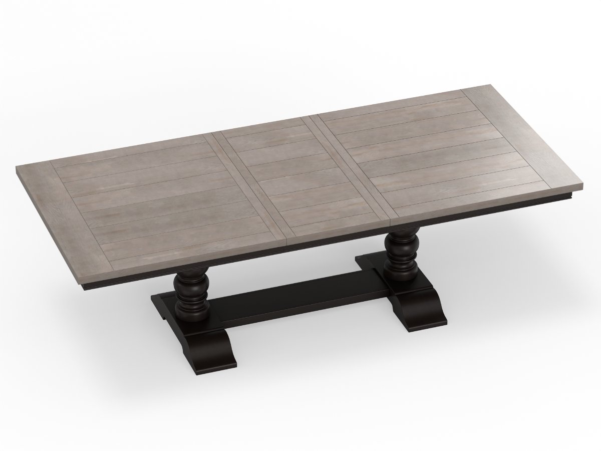 ★mi★ColemanNaturalWoodRollTable 90 Malone Dark Walnut Extendable Round Dining Room Set from