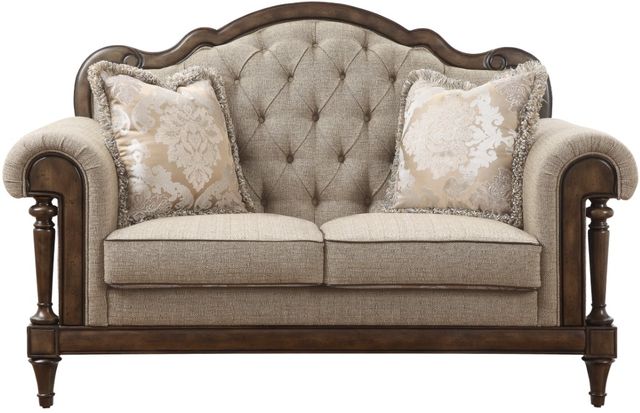 Homelegance® Heath Court Brown Loveseat-2