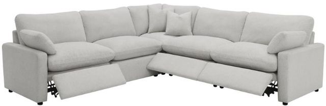 Coaster® Collins 5-Piece Gray Power Reclining Curved Sectional-1