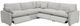 Coaster® Collins 5-Piece Gray Power Reclining Curved Sectional-1