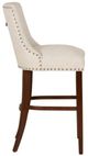 Powell® Auden Beige/Natural Espresso Bar Stool-4