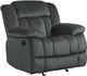 Homelegance® Laurelton Charcoal Manual Glider Recliner-0