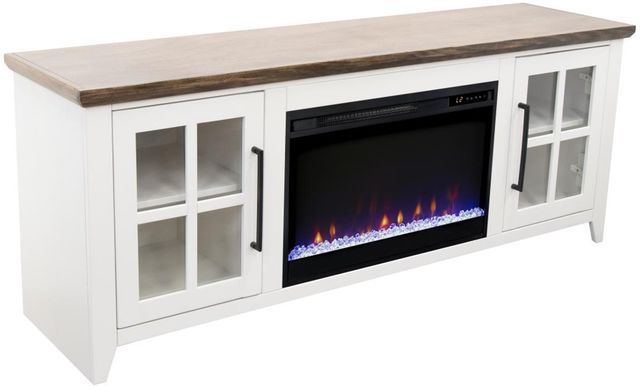 Legends Home Providence Bourbon/White 66" Fireplace Console-0