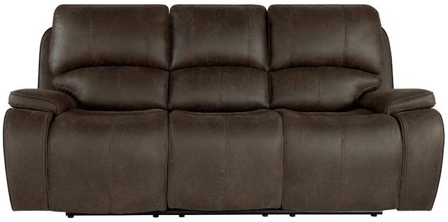 New Classic® Home Furnishings Brookings Brown Power Reclinining Sofa-2