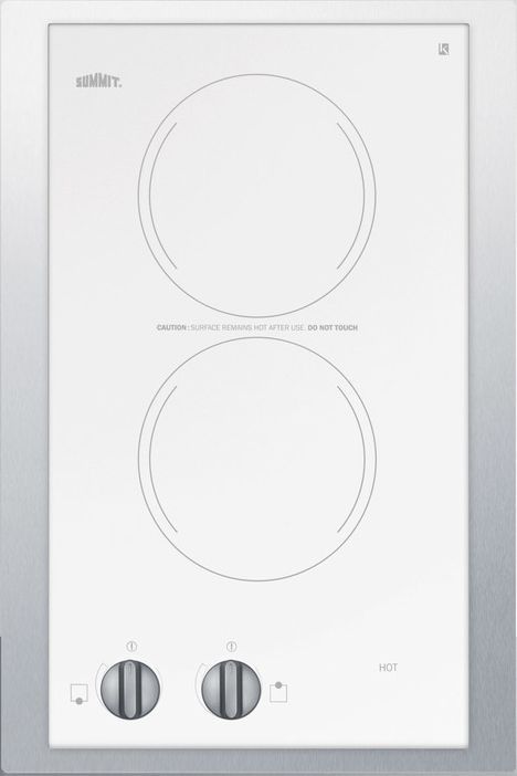 Summit® 15" White Electric Cooktop-0