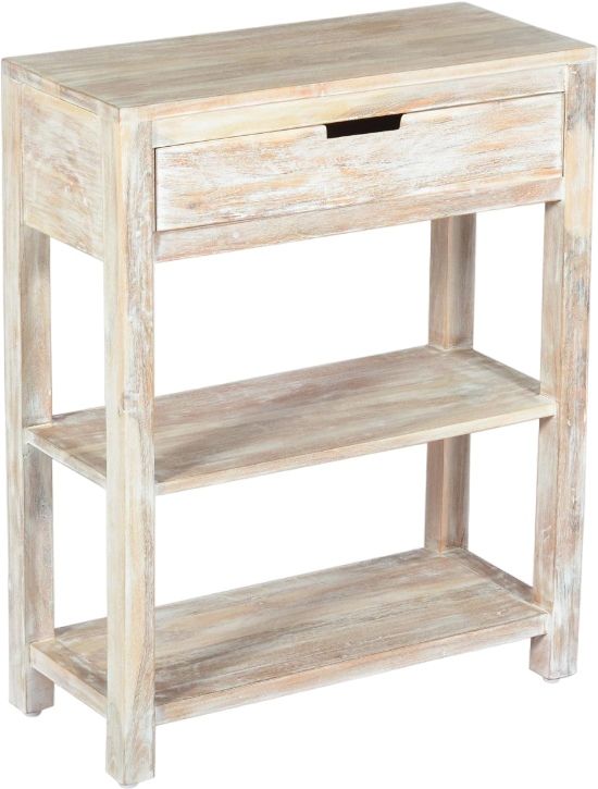 Jofran Inc. Global Archive Reynolds White Wash Accent Table-0