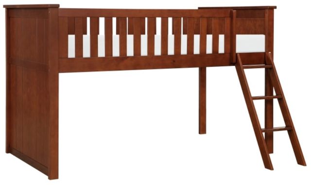 Homelegance® Rowe Dark Cherry Youth Twin Low Loft Bunk Bed-1