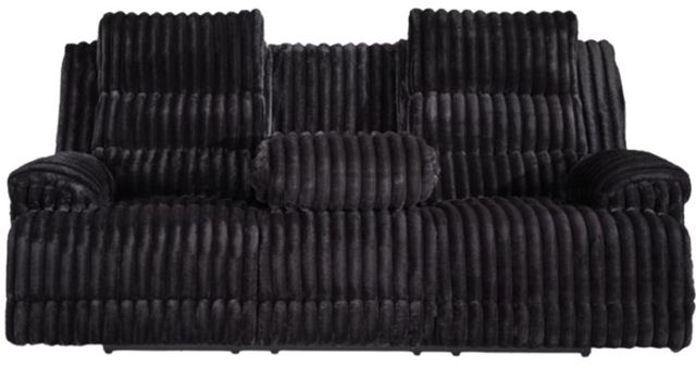 Signature Design by Ashley® Rhines Falls Onyx Power Reclining Sofa with Drop Down Table-2