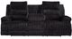 Signature Design by Ashley® Rhines Falls Onyx Power Reclining Sofa with Drop Down Table-2