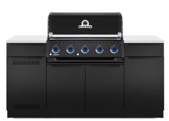 Broil King® Baron™ 520i Pro Shadow 5-Burner Black Built-In Liquid Propane Grill-0
