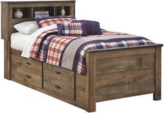 Signature Design by Ashley® Trinell Rustic Brown Full Bookcase Storage Bed