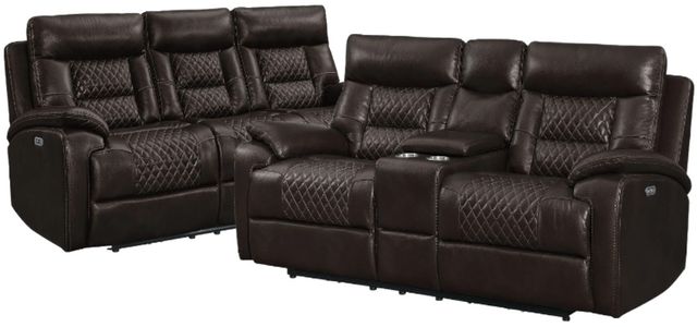 Elements International Trinidad 2-Piece Pebble Brown Power Reclining Living Room Reclining Seating Set-0