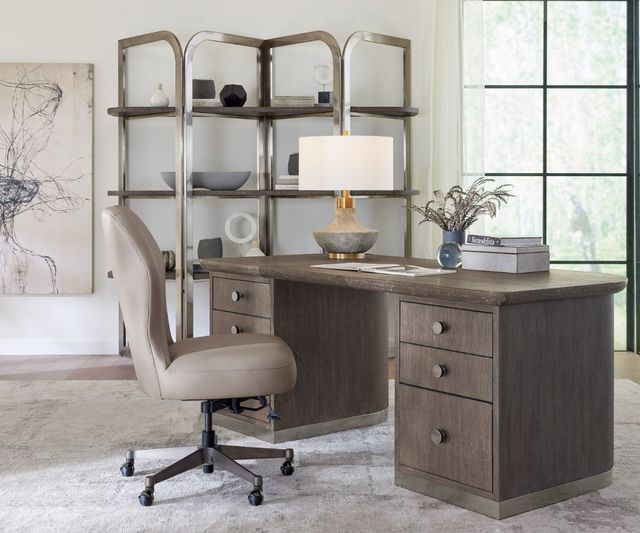 Hooker® Furniture EC Bali Harvest/Gunmetal Executive Swivel Tilt Chair-1