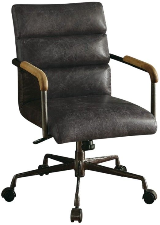 ACME Furniture Harith Antique Slate Leather Office Chair-0