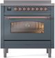 Ilve® Nostalgie II Series 36" Blue Grey Pro Style Induction Range-2