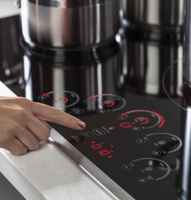 GE Profile™ Series 36" Black with Stainless Steel Electric Cooktop-3