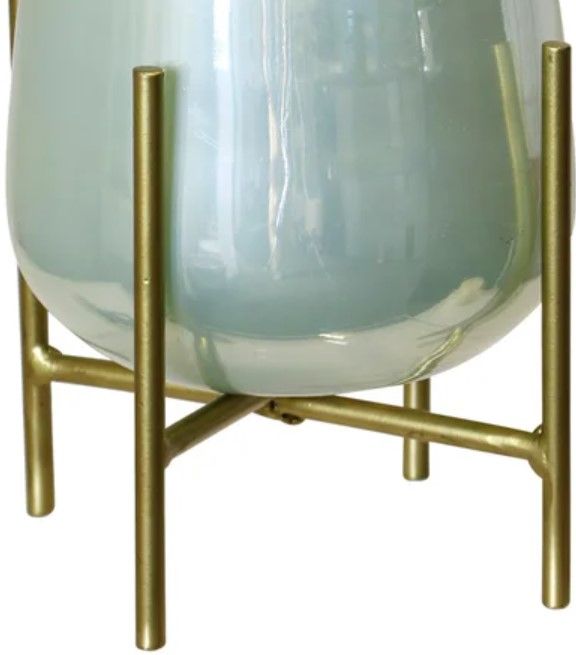 StyleCraft Ird Milky Green/Gold Hurricane with Stand-2