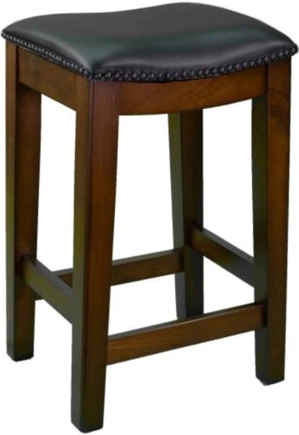 Bernards Carmina 2-Piece Black/Brown Stool Set-0