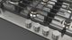 Fulgor Milano Matteo 400 Series 36" Brushed Stainless Steel Gas Cooktop with Polished Brass Burners-2