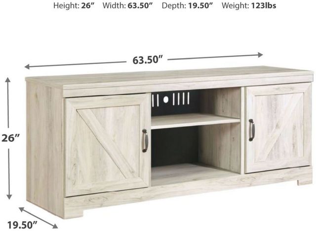 Signature Design by Ashley® Bellaby Whitewash TV Stand-2