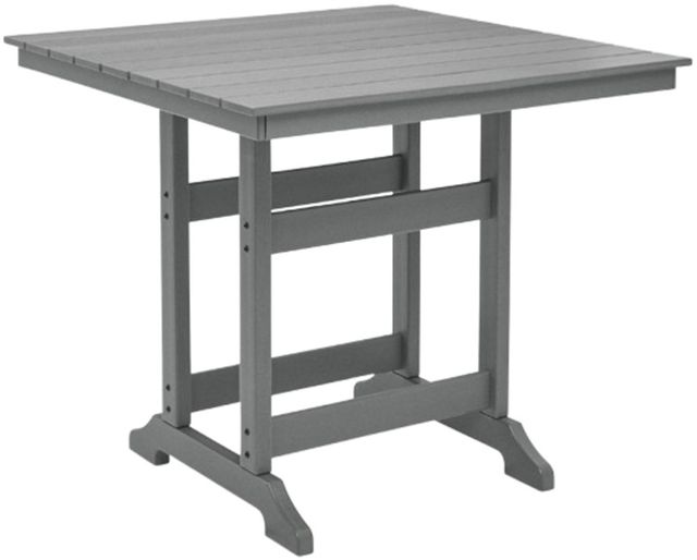 Signature Design by Ashley® Sanctuary Beach Dark Gray Plastic Outdoor Counter Table-0