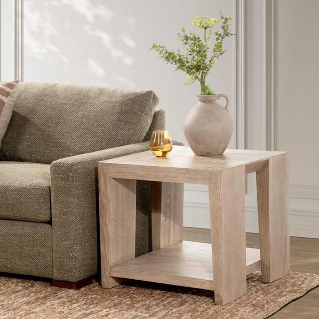 Classic Home Troy White End Table-1