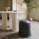 TOV Furniture Shag Me Black Ottoman-1