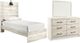 Signature Design by Ashley® Cambeck 3-Piece Whitewash White Twin Panel Bed Set-0