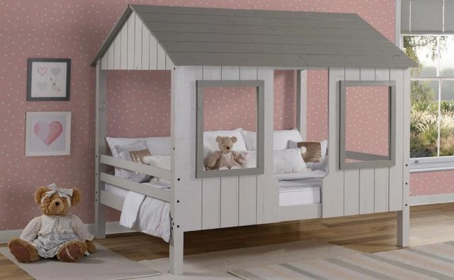 Donco Kids Columbia Gray Two Tone Youth Full Loft Bed-2