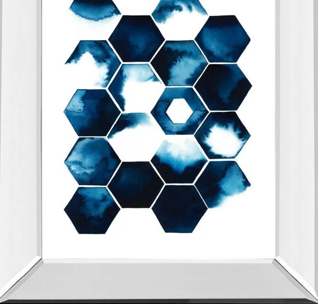 Classy Art Stormy Geometry I by Grace Popp Mirror Framed Wall Art-1
