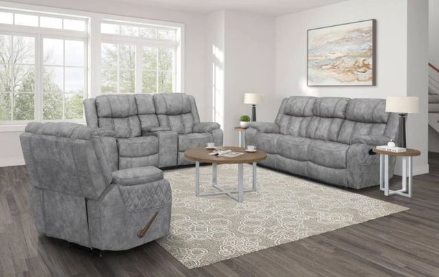 Albany Industries Lux Pewter Manual Reclining Sofa-1