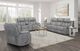 Albany Industries Lux Pewter Manual Reclining Sofa-1