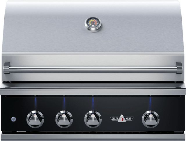 Delta Heat 3-Burner Black/Stainless Steel Built-In Liquid Propane Grill-0