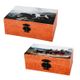 A & B Home 2-Piece Orange Box Set-0
