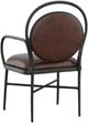 Fairfield® BD Warner Black/Chocolate Leather Dining Arm Chair-3